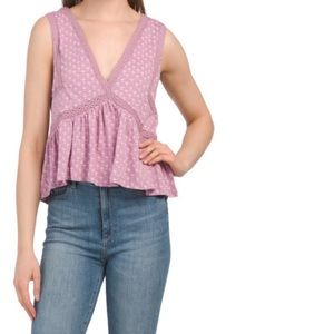 Lucky Brand Geo Lace Trim Tank - 2XL